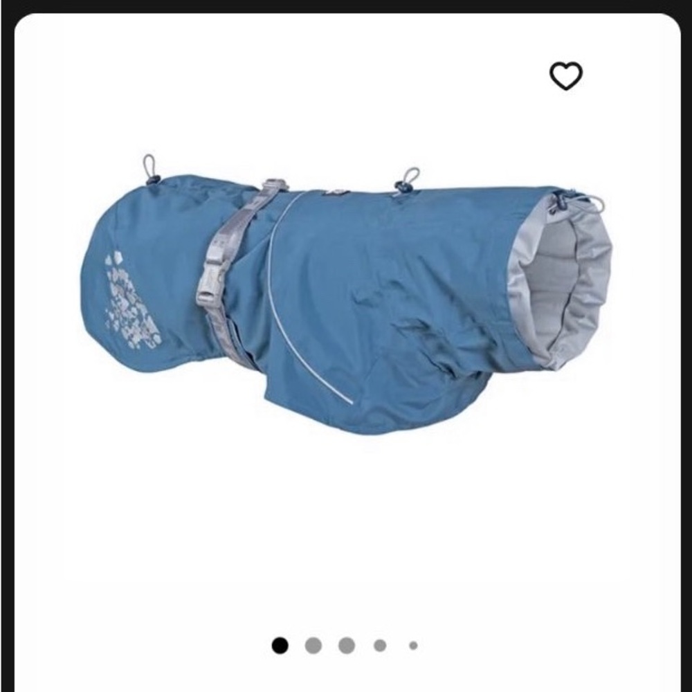 Like New Hurrta Monsoon Coat 22in - Dog Rain Coat - Rain Jacket Blue Bilberry